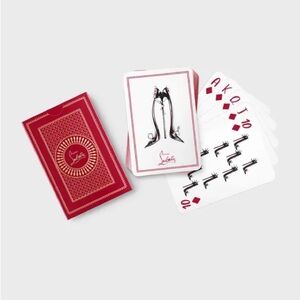 Christian Louboutin Red and White Playing Cards